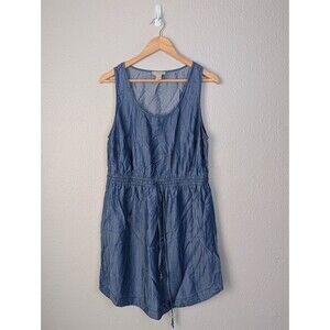 Ann Taylor Loft Lyocell Chambray Sleeveless Dress Large